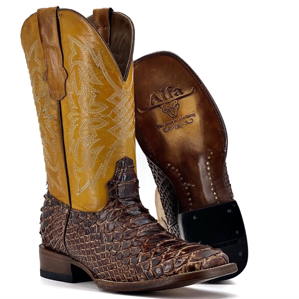 Men’s Handmade Orix Python – Square Toe - Picture 2 of 4